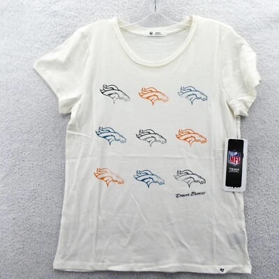 Denver Broncos рубашка женщин маленький белый ' 47 совершенно NFL футбол команды Sports новый - Изображение 1 из 4