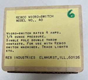 Model Train Micro-switch/Use with Rebco switch machines, track lights, etc. (6) - Picture 1 of 7