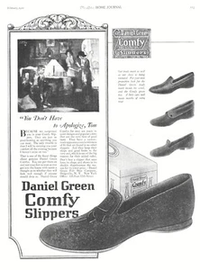 1921 Daniel Green Comfy Slippers Antique Print Ad Husband Home From Work - Picture 1 of 1