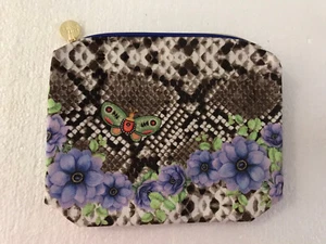 Nueva hermosa bolsa de cosméticos Estee Lauder con patrón de polilla de reptil - Imagen 1 de 4