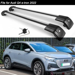 Fits for Audi Q4 e-tron 2022-2024 Lockable Roof Rail Racks Cross Bars Crossbars - Foto 1 di 12