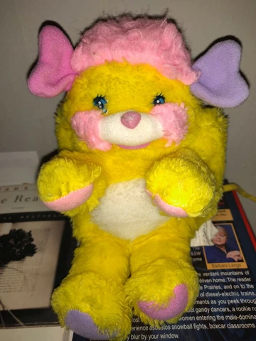 Popples Plush Potato Chip Yellow 8" Vintage 1985 Popple Cover