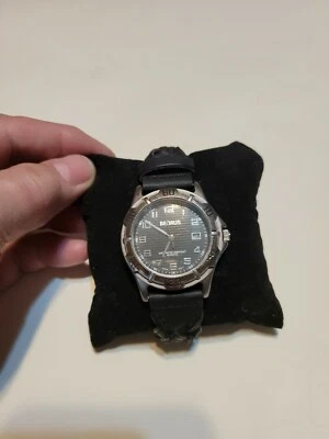 Benrus Reloj Hombre Cuarzo Fecha Resistente al Agua 100FT Movimiento Japón SS. R1 Foto 1 de 4