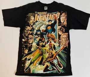 Vintage 90s Young Justice League Resurreccion AOP Tee shirt RARE Mens XL peyote - Picture 1 of 7