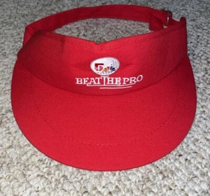 Vintage Channel 5 NBC Beat The Pro Golf Sun Visor Hat Adjustable - Picture 1 of 4