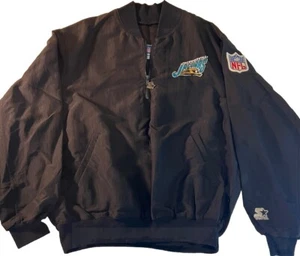 Coupe-vent homme Starter Vintage années 90 logo interdit Jacksonville Jaguars 1/4 zip - Photo 1/16