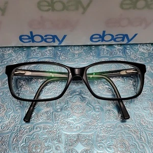 BE BRIGHT BBAM78 Shiny Black On Clear 56□16 140 Rectangle Eyeglasses Frames Only - Picture 1 of 24