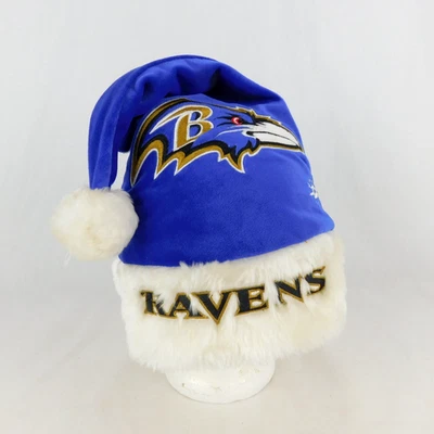 Baltimore Ravens Santa Sombrero Púrpura Navidad Copo de Nieve Vacaciones Adulto NFL Foto 1 de 4