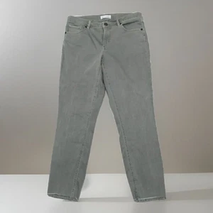 LOFT Skinny Jeans Damen W32 Actual L26 Curvy Crop Grün Raw Hem Stretchy Hose - Bild 1 von 11