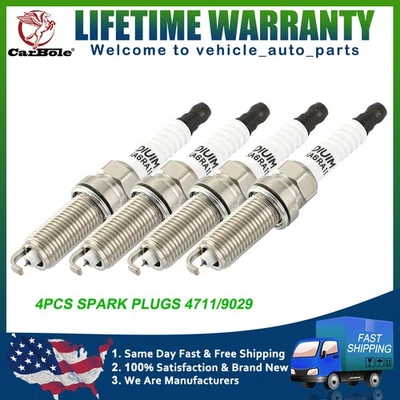 Paquete de 4 bujías de iridio para Nissan Versa Toyota Corolla Mazda IXEH20TT 4711 L4 Foto 1 de 4