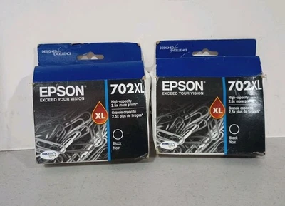 Lote de 2 Cartuchos de Tinta Epson 702XL T702XL120 Genuinos Precintados 2021 Foto 1 de 4