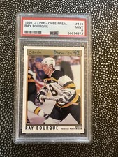 #119 Ray Bourque - Boston Bruins - 1991-92 O-Pee-Chee Premier Hockey Psa 9