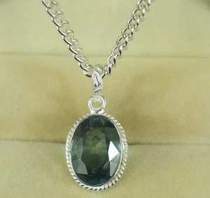 Natural 18.06 Ct Oval Ceylon Green Sapphire Gemstone Certified Pendant SEE VDO - Picture 1 of 8