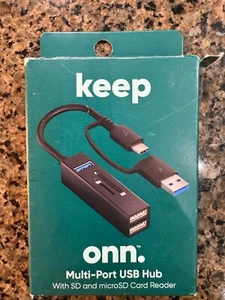 Multi-Port USB Hub with SD, Micro SD and Card Reader - Afbeelding 1 van 2