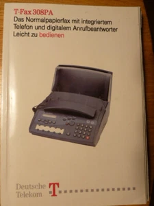 Bedienungsanleitung Handbuch für Telefax Fernkopierer T-Fax 308PA von Telekom - Bild 1 von 1