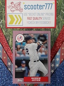 2022 Topps '87 Topps "MINI"~#30⭐️DEREK JETER⭐️《"PINK"》#/25~YANKEES HOF ICON