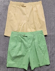 2 Stück Peter Millar Collection Shorts Herren Größe 38 NANO LUXE gelb grün - Bild 1 von 20