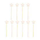 10Pcs Wooden Star Fairy Wands For Girls' Cosplay And Parties