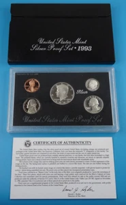 1993-S US Mint Silver Proof Set 5 Coin Set OGP Original Government Packaging - Picture 1 of 5