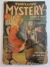 Thrilling Mystery Pulp v. 12 #2, Sept. 1939 GD- Great Ape Babe Transfusion Cvr!