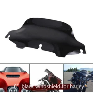6" Wave Windscreen Windshield For Harley Davidson Electra Street Glide 1996-2013 - Picture 1 of 12