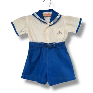 Stantogs Shorts Sailor Playsuit Cotton 20s 30s 40s Size 5 - Picture 1 of 5