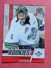 2017-18 UD CHL-STAR ROOKIES RED PARALLEL-CARL STANKOWSKI-SEATTLE THUNDERBIRDS