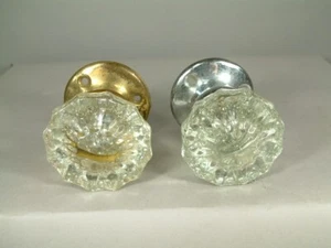 Two Antique/Vintage 12 Point Crystal Door/Cabinet Pulls Good For Closets LOOK! - Picture 1 of 10