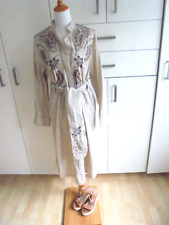 DOROTHEE SCHUMACHER langes Midi/Maxi Hemd Blusen Kleid, beige, Gr.3 S-M 36-38