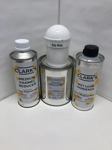 Brite White Quart Kit Single Stage ACRYLIC ENAMEL Car Auto Paint Kit - Picture 1 of 2