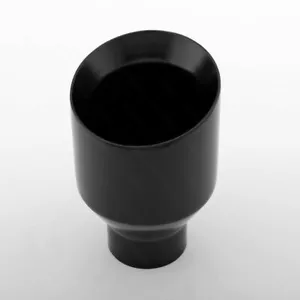 Punta de escape larga punta de doble pared inclinada 304" negra de 2,5"" en 7 - Imagen 1 de 6