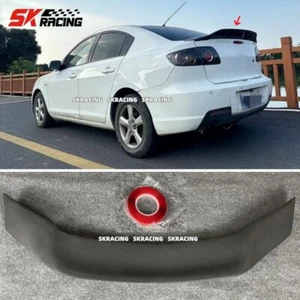 For 04-09 Mazda M3 Sedan Unpainted Rear Trunk Lid Spoiler Wing Duckbill Style - Picture 1 of 13
