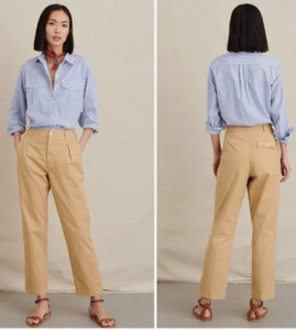 Neu ohne Etikett Alex Mill Damen Jungen plissierte Chinohose in hellkhaki Größe 4 - Bild 1 von 6