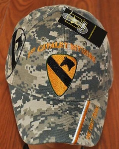 Military Camo 1st First Cavalry Division Army Hat Baseball Ball Cap Camouflage - Bild 1 von 3