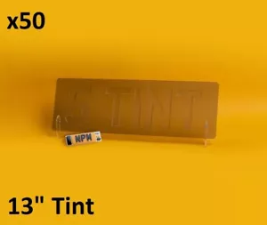 50 13" 339mm 5 Digit Tint Short Number Plate WET Acrylic Plastic Material TINTED - Picture 1 of 12