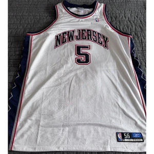 Vintage Reebok NBA New Jersey Nets Jason Kidd Stitched #6 White Jersey Sz 56 - Picture 1 of 12