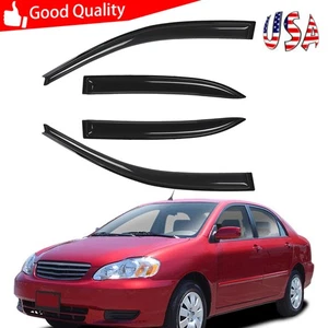Fit For 03-08 Toyota Corolla Sedan Window Visors Rain Sun Guard Vent - Picture 1 of 12