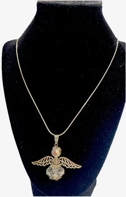 Ожерелье с кристаллами драгоценных камней с цепочкой из стерлингового серебра 925 пробы. - Изображение 1 из 4