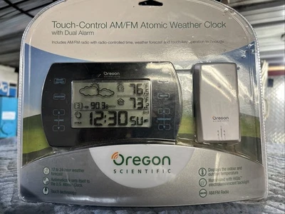 Oregon Scientific Control Táctil AM/FM Reloj Meteorológico Atómico Doble Alarma Nuevo Foto 1 de 2
