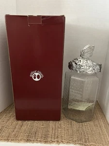 Rentner 3 Quart. Großer Arthur Court Schmetterling Grübchen Glas Kanister. Nie benutzt!!! - Bild 1 von 14