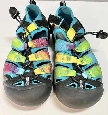 Sandalias Keen Newport H2 Water Shoes para mujer talla 4 arco iris tie dye lavables Foto 1 de 4