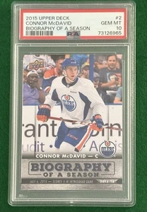 2015 UD Connor McDavid Biography of a Season #2 PSA 10 - Picture 1 of 2