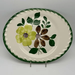 Vintage Blue Ridge Southern Potteries Green Briar 12" Serving Platter - Picture 1 of 5