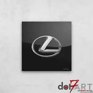24"X24" Lexus Badge Luxury Black Open Edition Print - Picture 1 of 5