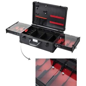 Barber Stylist Suitcase Carrying Case Sliding Tray Clippers Trimmers Scissors
