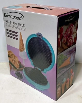 Máquina de cono para gofres Brentwood azul, redonda 750 W TS-1405BL Foto 1 de 4
