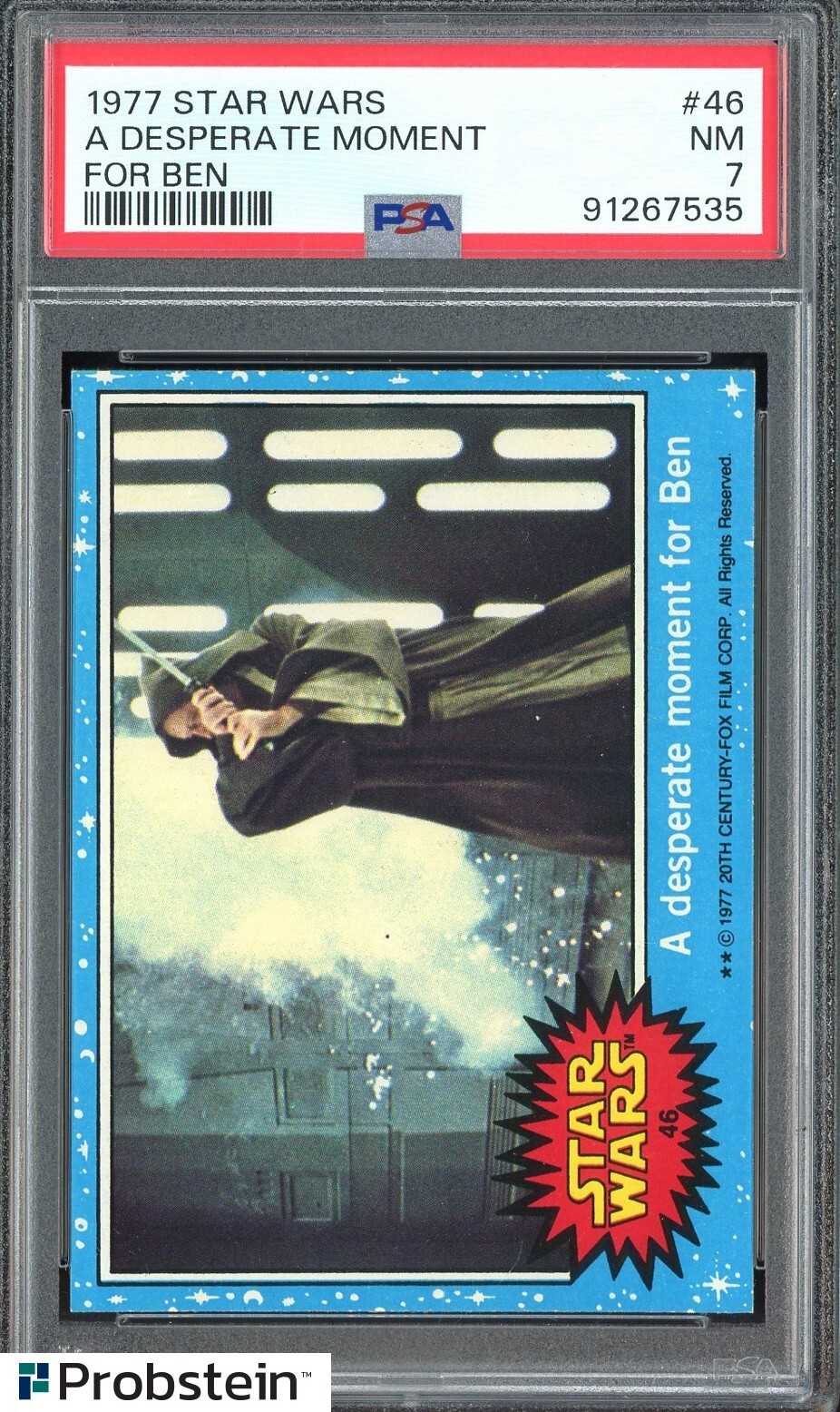 1977 Topps Star Wars #46 A desperate moment for Ben PSA 7 NM