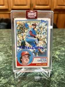 2023 Topps Archives Signature Series Retired Steve Carlton. #’d 09/16 Sealed