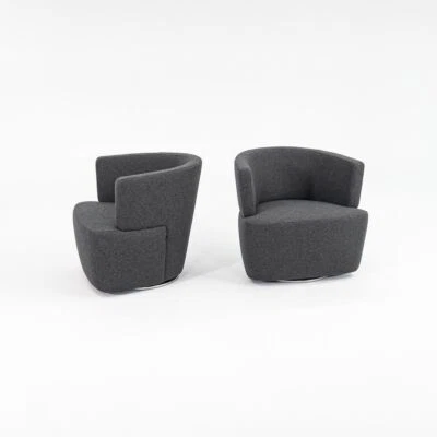 2013 Joel Swivel Lounge Chair by EOOS for Coalesse Grey Wool Fabric 1 Available - Image 1 of 4