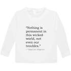 Inspirierendes Charlie Chaplin Zitat langärmelige T-Shirts für Kinder (KL031287)